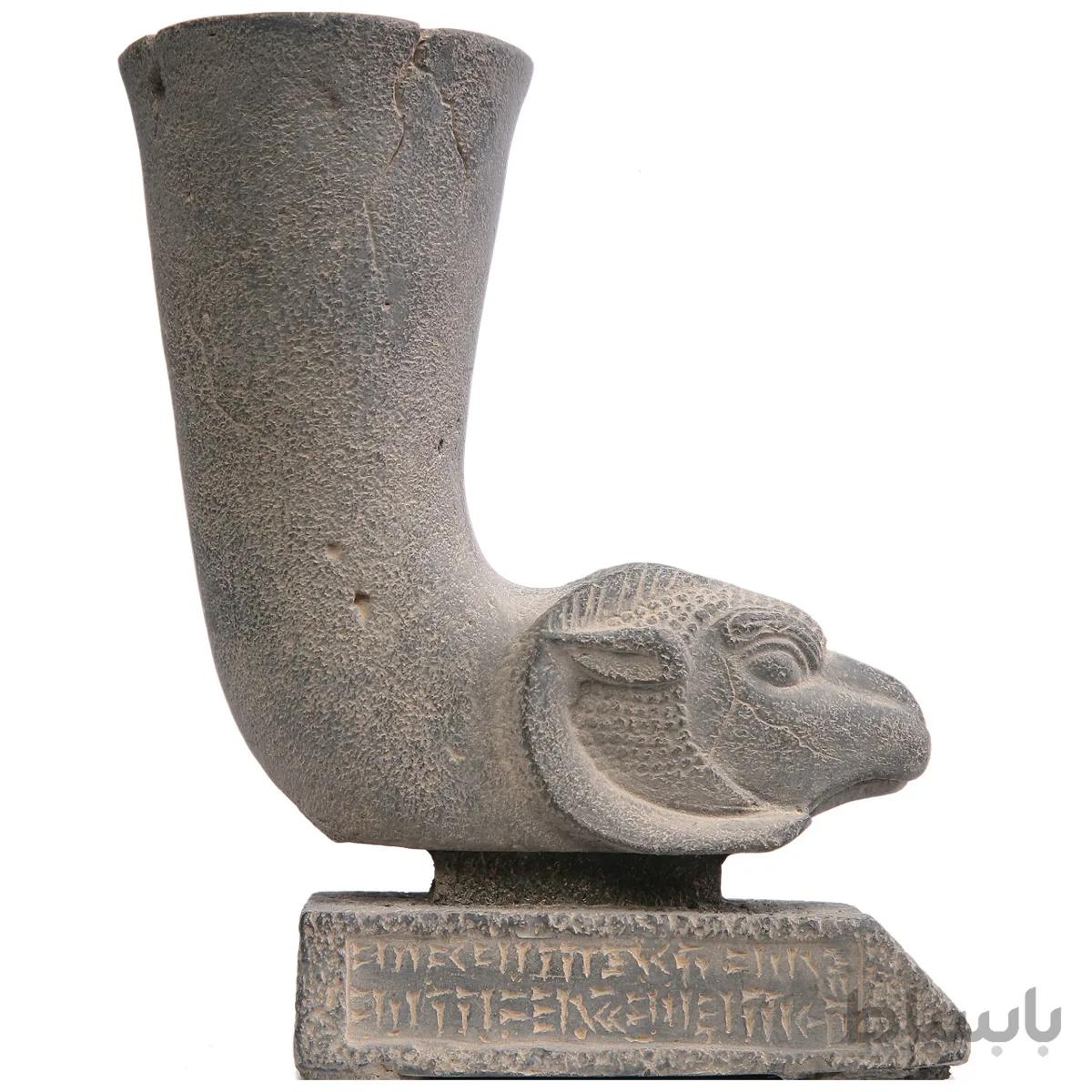 مجسمه تندیس و پیکره شهریار مدل ریتون قوچ مخروبه کد MO1840