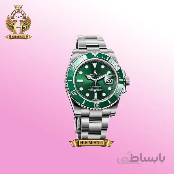 ساعت مردانه رولکس ساب مارینر Rolex submariner rosb103 نقره ای(صفحه سبز)