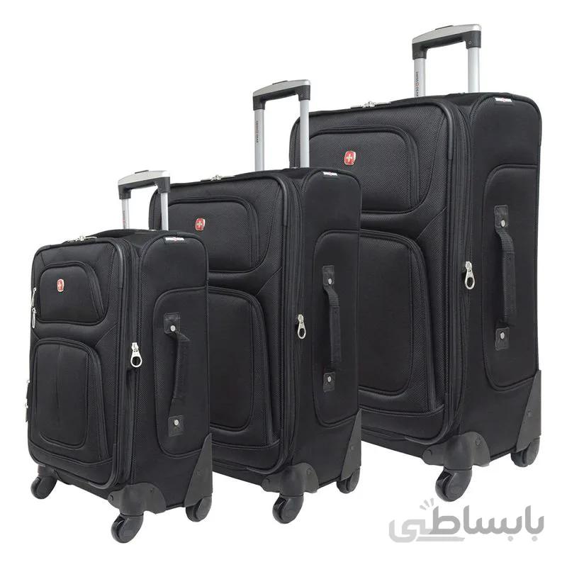 مجموعه سه عددی چمدان مدل SWG 700494 با جنس پارچهای