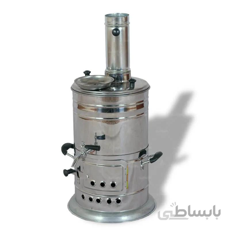 سماور ذغالی استیل ۵ لیتری