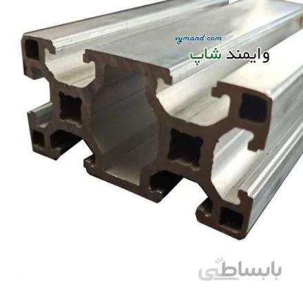 پروفیل آلومینیوم شیاردار صنعتی (پروفیل مهندسی) 40 در 80 سنگین
