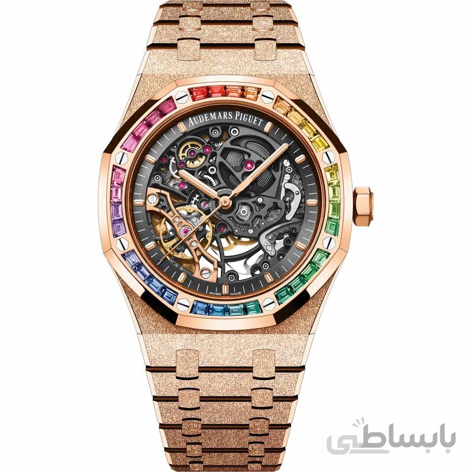 ساعت مچی زنانه اودمار پیگه مدل Audemars Piguet RoseGold RainBow 4355A