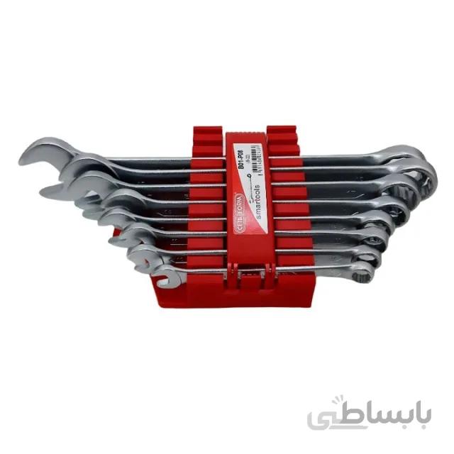 مجموعه 8عددی آچار یکسر تخت یکسر رینگی ستافرم مدل B01P08