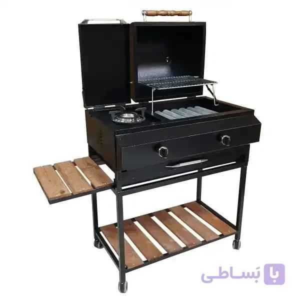 باربیکیو گازی 80سانت بغل شعله