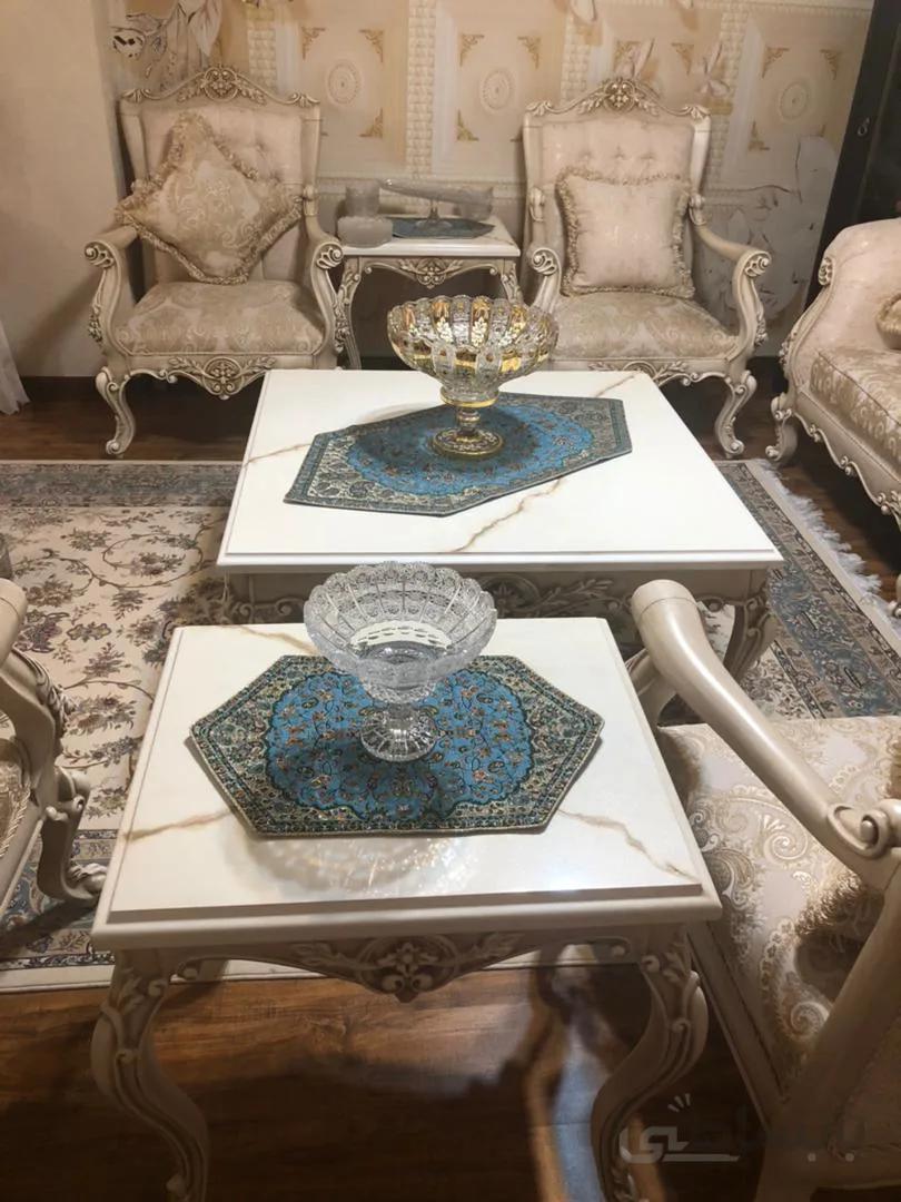 رومیزی ۴ تیکه ترمه سنتی طرح شاه عباسی