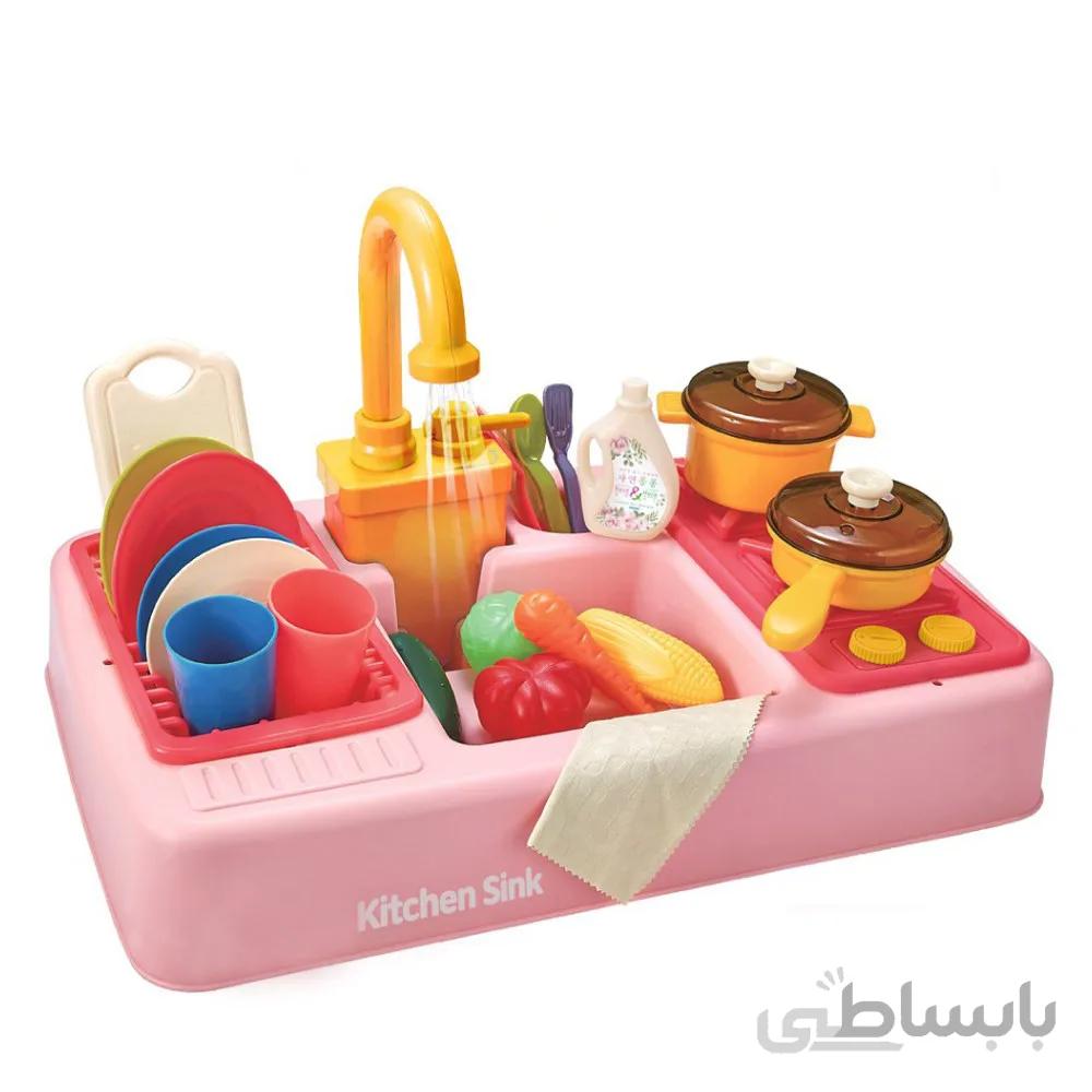 اسباب بازی سینک ظرفشویی به همراه اجاق گاز Wash Up Kitchen Sink Play Set