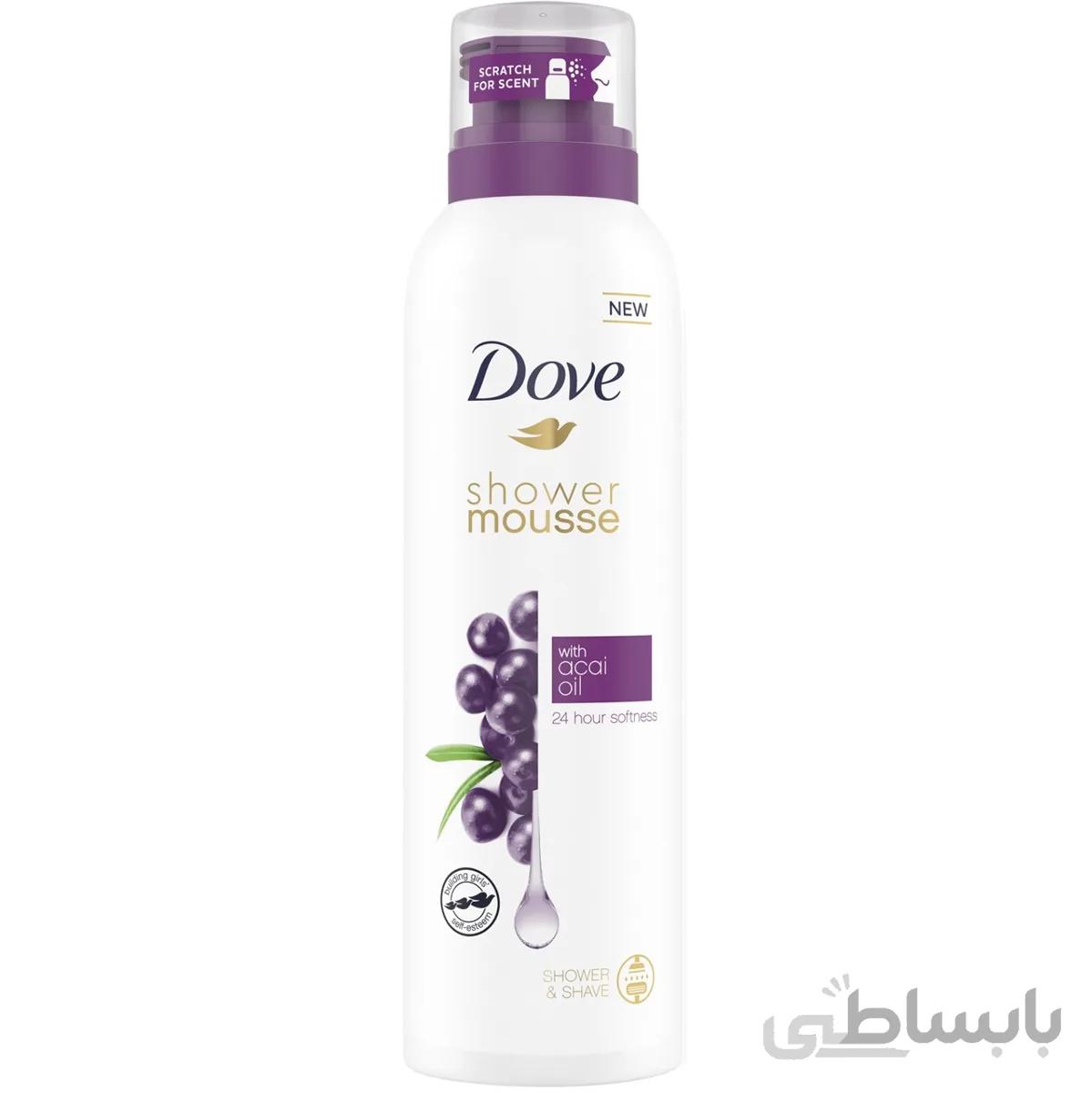 موس حمام داو بلوبری شاور 200 میل shower mousse dove acal oil