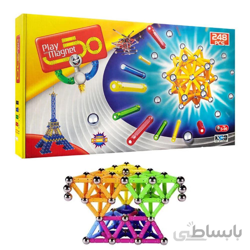 اسباب بازی مگنت مغناطیسی مدل 248 تکه PLAY MAGNET