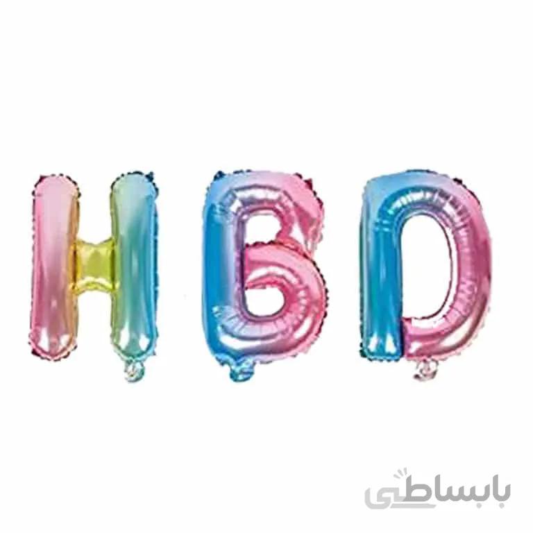 بادکنک فویلی طرح HBD گرادیانت مدل STF260