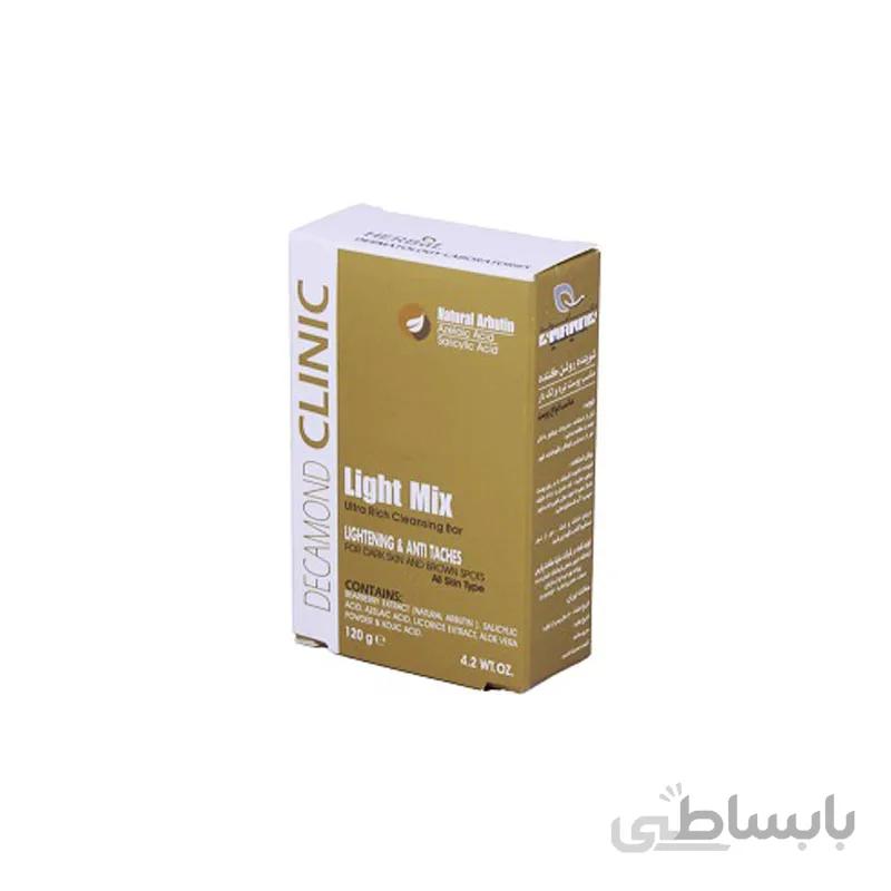 شوینده روشن کننده (مناسب پوست تیره و لک دار)کلینیکDecamond Clinic Light Mix Ultra Rich Cleansing Bar