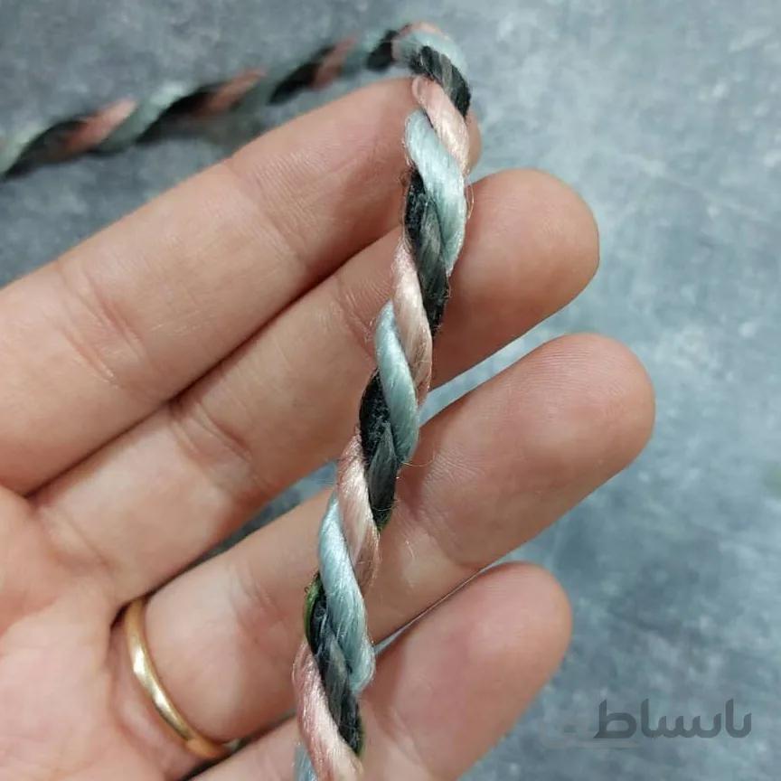 نخ کادوپیچی صورتی طوسی - 4 میل