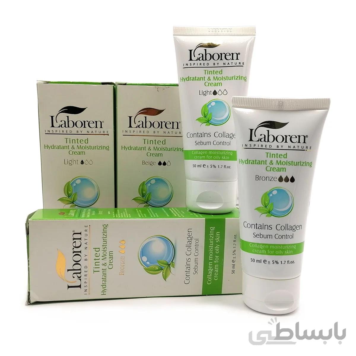 کرم آبرسان رنگی لابورن Laboren مخصوص پوست چرب