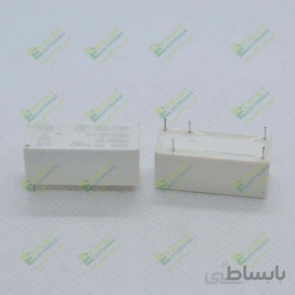 رله 24 ولت پایه معکوس 5 پایه 10 آمپر HF JQX-118F