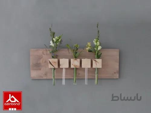 گلدان دیواری چوبی طرح شماره ۱۷ ا ساخته شده با چوب درختان جنگلی