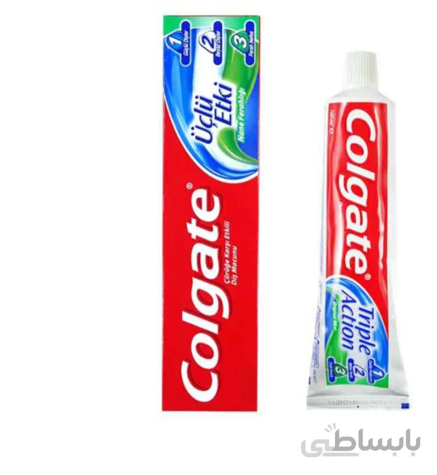 خمیر دندان کلگیت Colgate مدل Triple Action 1-2-3 تیوب 100 میل