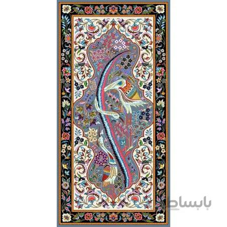 نخ و نقشه فرش تمام ابریشم کد 11 طوسی
