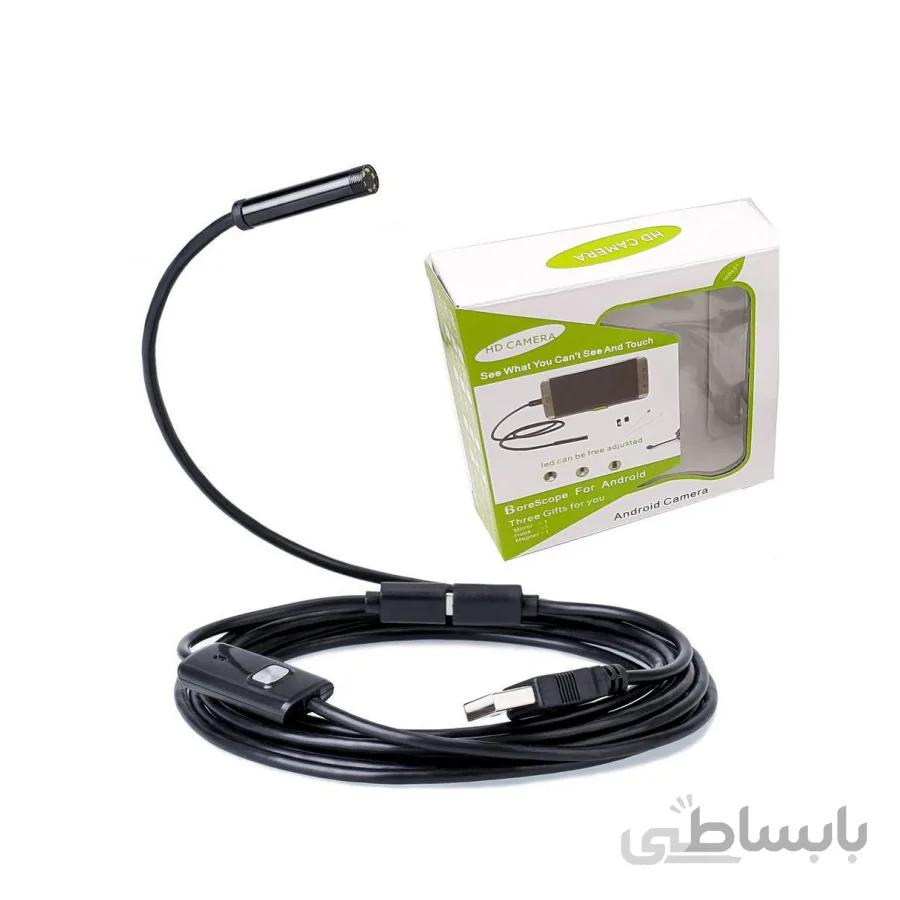 دوربین (آندوسکوپ) 1.3 مگاپیکسل دارای ارتباط USB سازگار با ویندوز و اندروید لنز 7mm کابل 1 متر