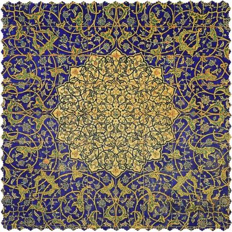 رومیزی مخمل مربع زرین