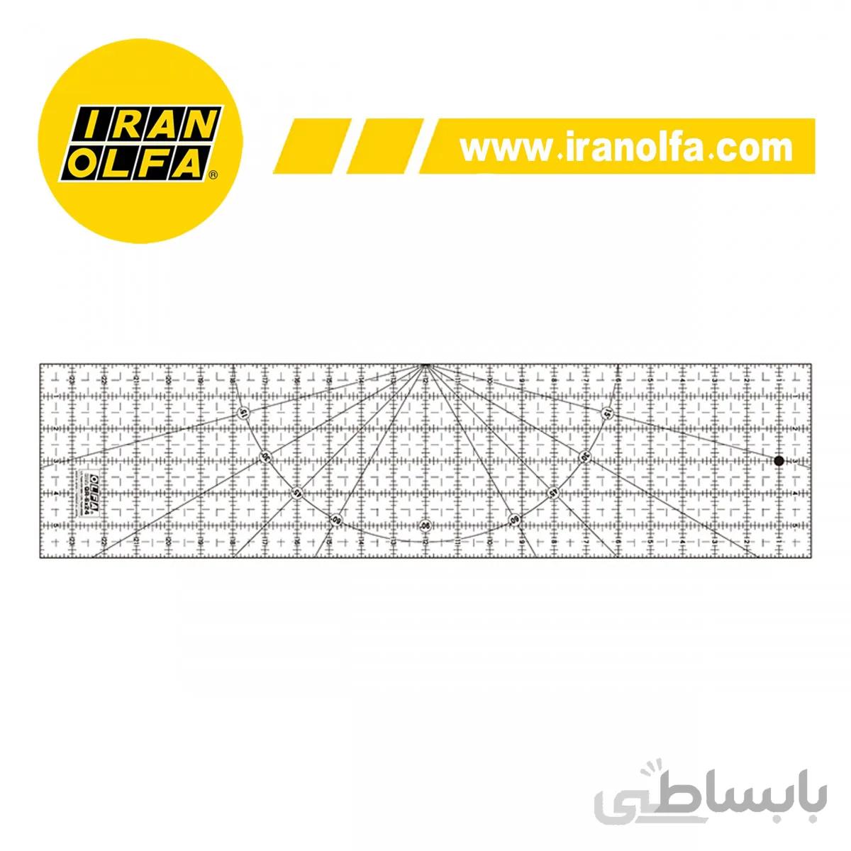 خط کش الفا OLFA ژاپن مدل QR 6 24 6 24 اینچ