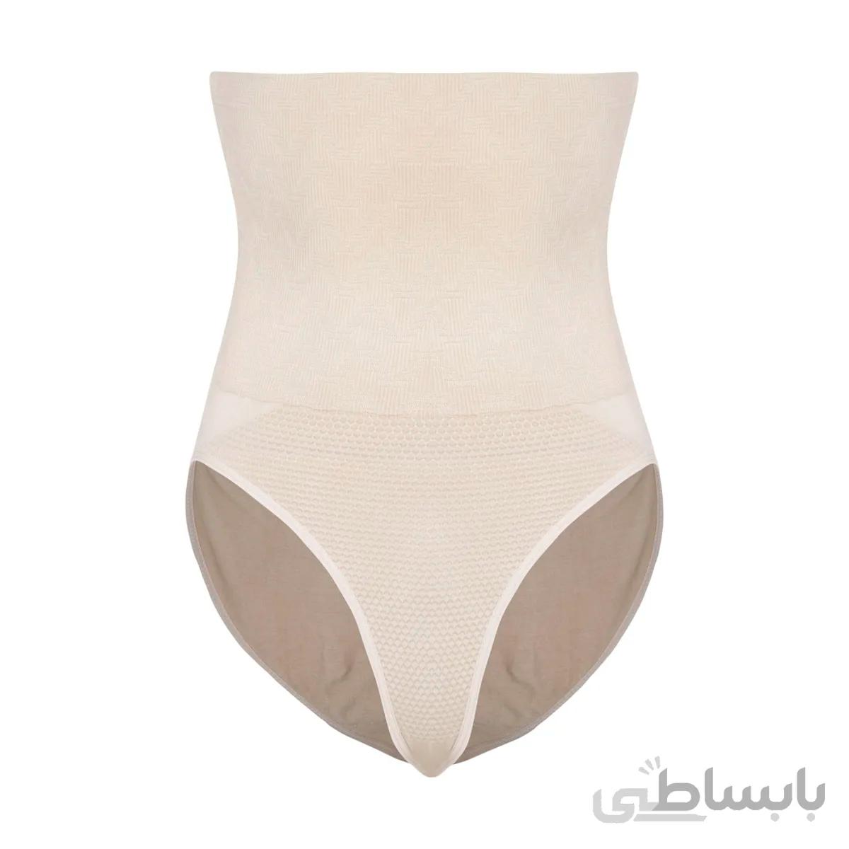 گن اسلیپ کمر دوبل ژله ای فاق قزن دار کد 2019 کرم