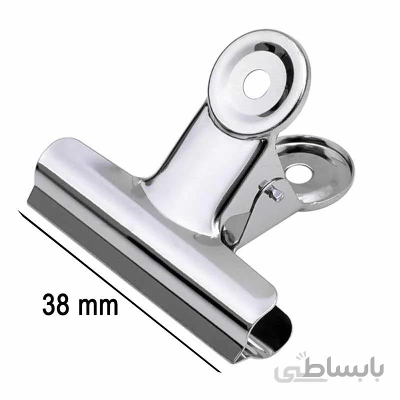 گیره کاغذ فلزی سایز 38 میلی متر بسته 6 عددی 6104