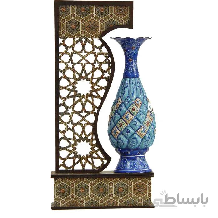 تندیس گلدان میناکاری ارتفاع 16 سانتی متر کد TT-02