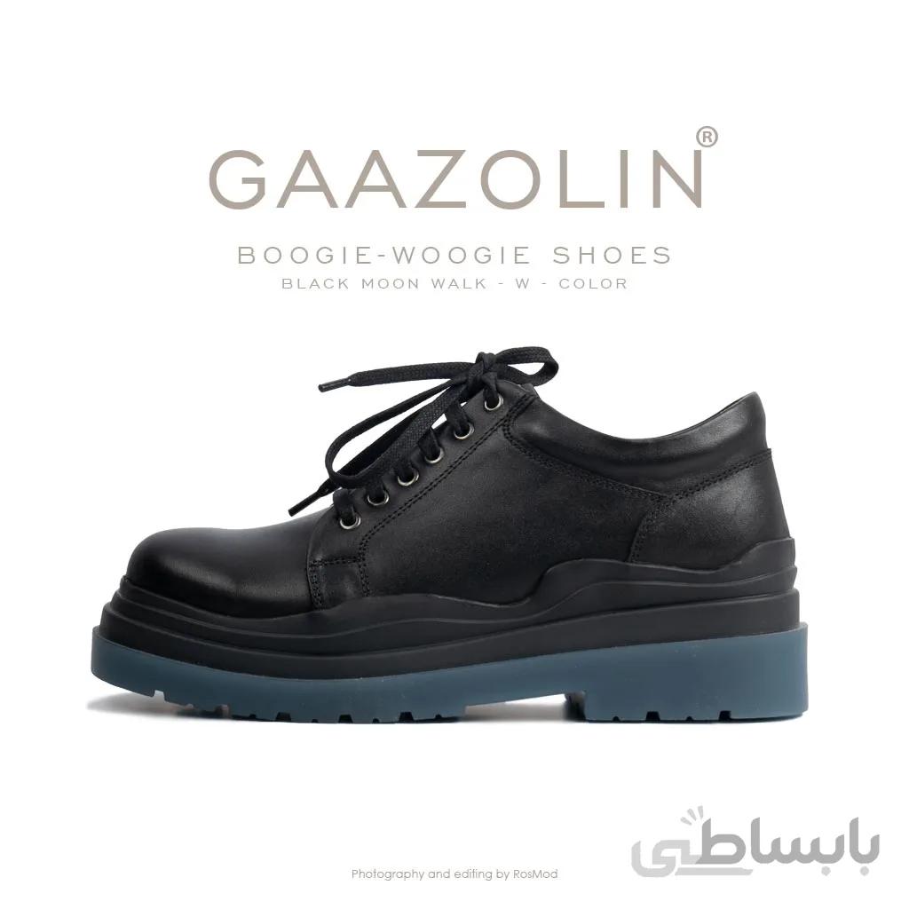 کفش بوگی-ووگی گازولین مشکی شِبرو – GAAZOLIN Boogie-Woogie Shoes Black Moon Walk W
