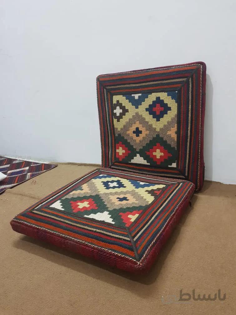 پشتی و نشیمن سنتی گلیمی کد ۱۰۱۷۹۷