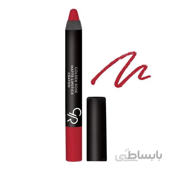 رژ لب مدادی گلدن رز شماره 06 ا Golden Rose Matte Lipstick Crayon No. 06