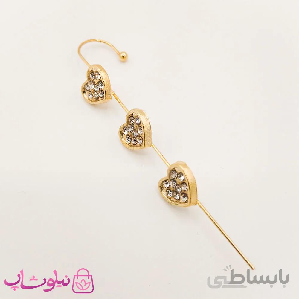 گوشواره زنانه کراس طرح قلب