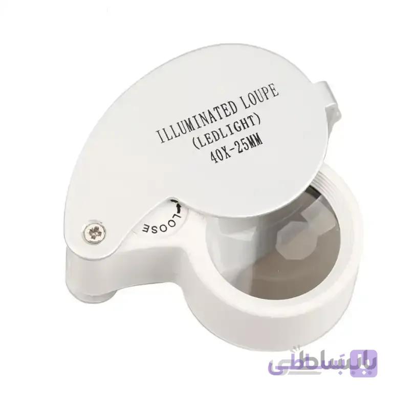 ذره بین تاشو چراغدار 40X مدل MG21011