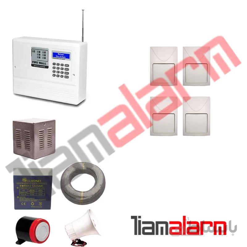 پکیج دزدگیر اماکن باسیم مدل فایروال تلفنی F7F4