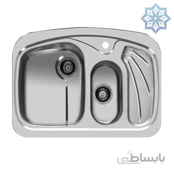 سینک ظرفشویی اخوان مدل 142 روکار سایز 60*80