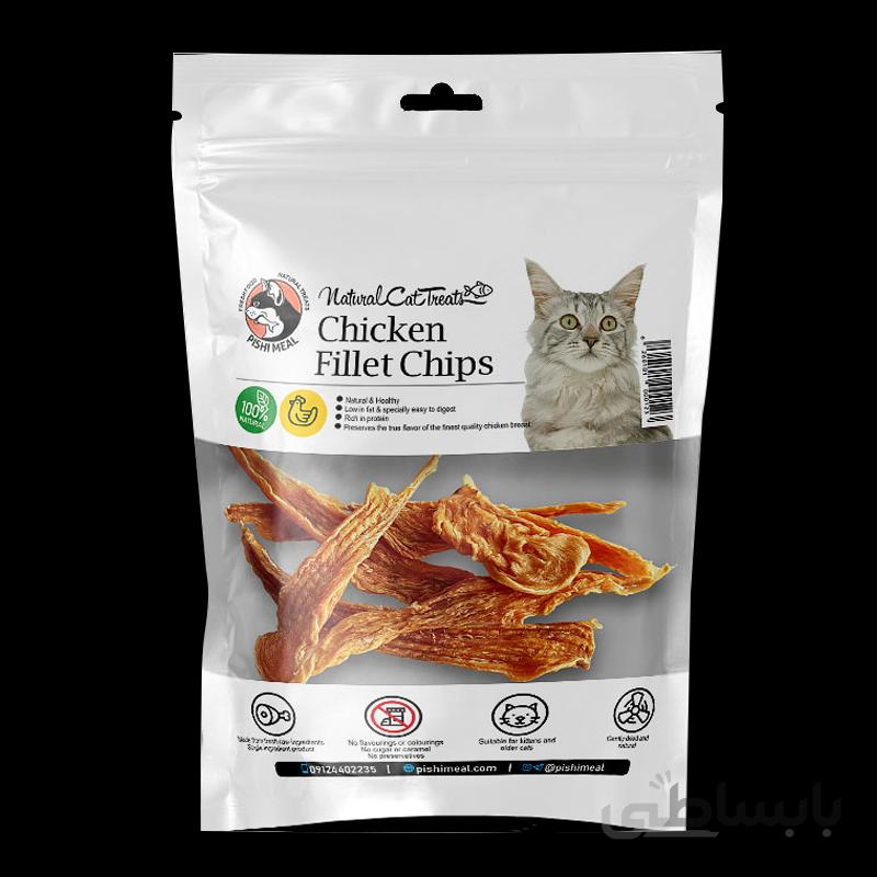 تشویقی گربه هاپومیل چیپس فیله مرغ وزن 50 گرم ا Haapoomeal Chicken Fillet Chips For Cats 30g