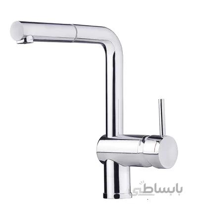 شیر ظرفشویی شلنگدار مدل شبنم کروم راسان ا showersinkmix shabnam chorom rassan