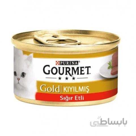 کنسرو گورمت گلد پورینا گربه گوشت گاو پته 85 گرمی Gourmet gold beef