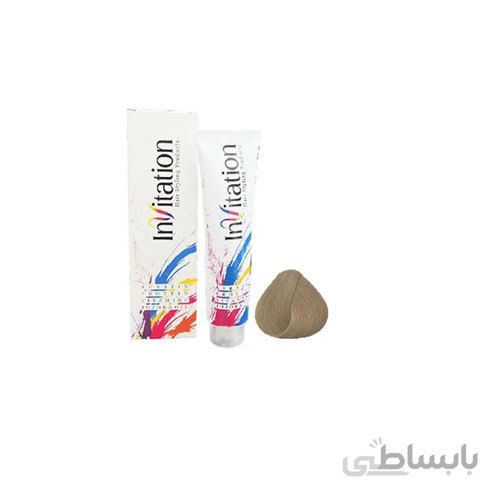 رنگ مو اینویتیشن شماره 8.1 حجم 120 میلی لیتر رنگ بلوند خاکستری روشن