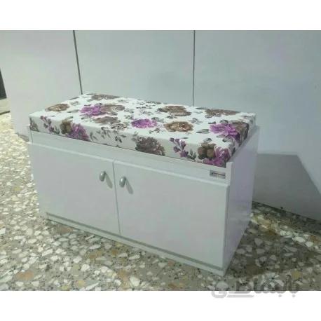 جاکفشی مدرن کمد دار با نشینمن پارچه ای