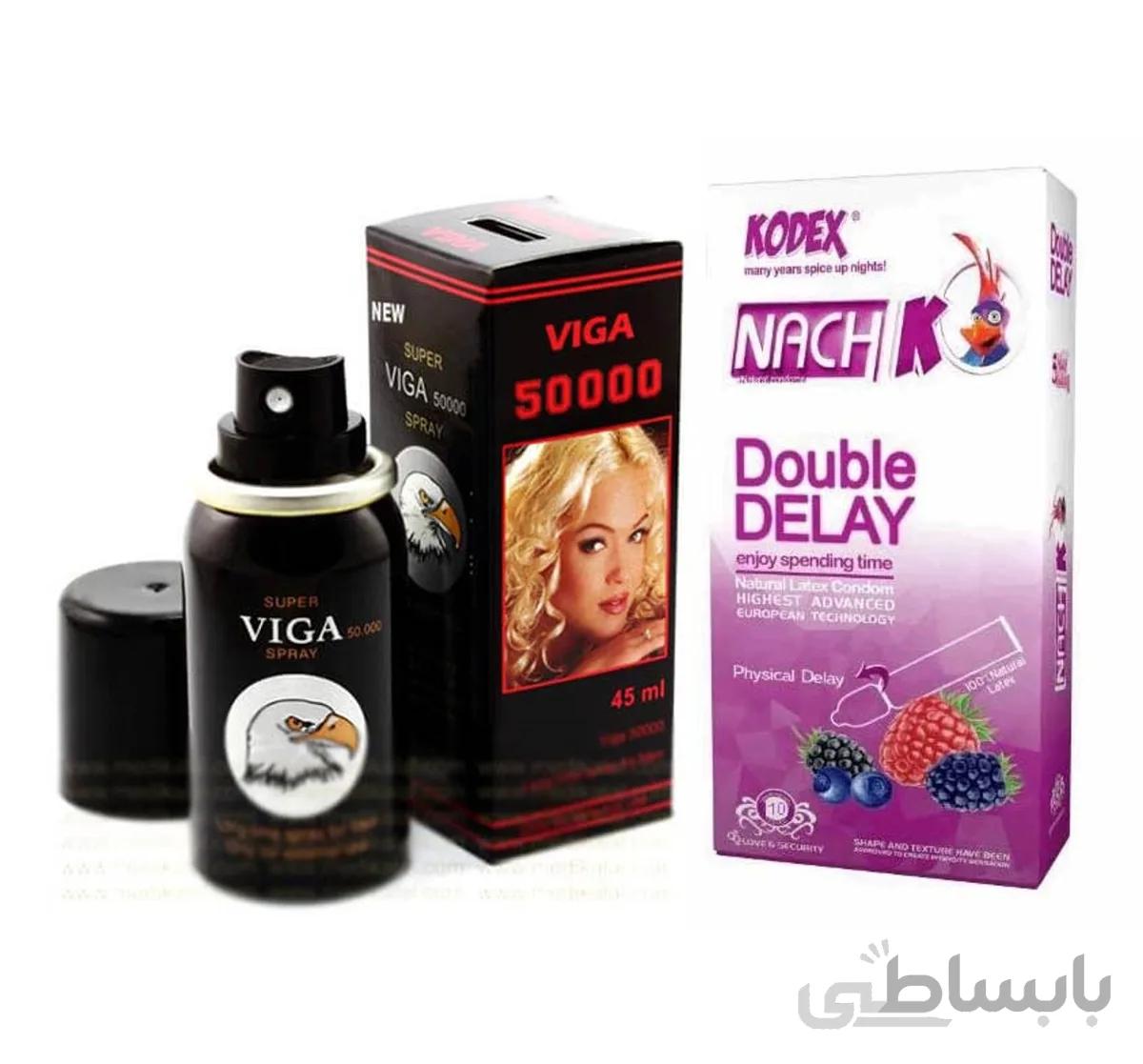 پک فوق تاخیری 2 – اسپری تاخیری ویگا آلمانی + کاندوم تاخیری دوبل کدکس