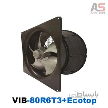 فن آکسیال تاسیساتی یورو ونت به همراه اکوتاپ دمنده | مدل VIB-80R6T3+Ecotop
