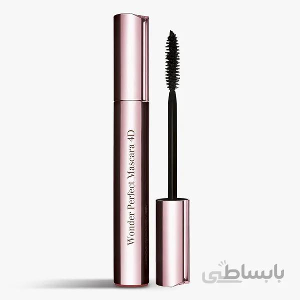 ریمل واندر پرفکت ۴ بعدی کلارنس اصل | بلندکننده، حجم دهنده، حالت دهنده، جدا کننده ا Clarins Wonder Perfect 4D Mascara 01 – 8ml