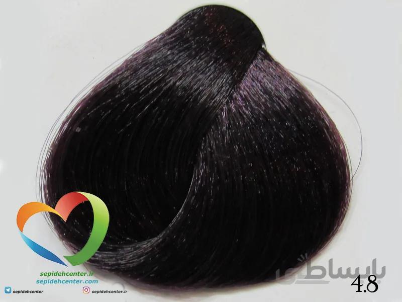 رنگ مو اپتیما شماره 4.8 رنگ قهوه ای شرابی