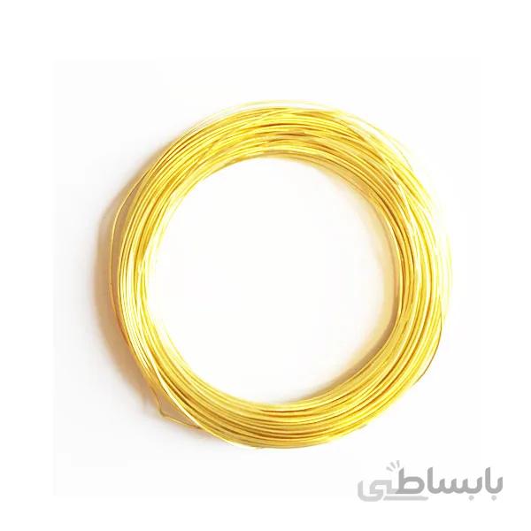 سیم مفتول طلایی زیورآلات 0.5mm بسته 18 متری