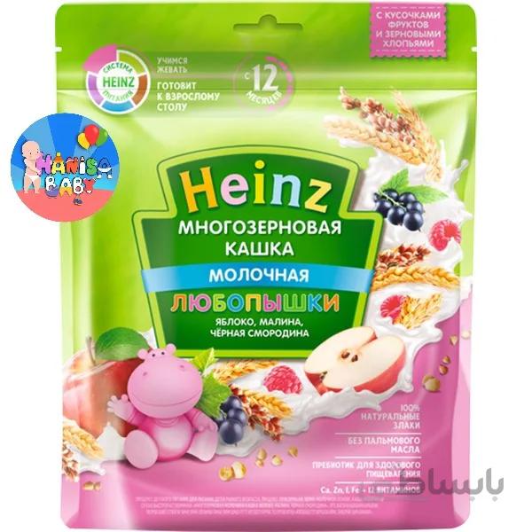سرلاک چندغله با سیب، بلوبری و تمشک همراه با شیر هاینز heinz