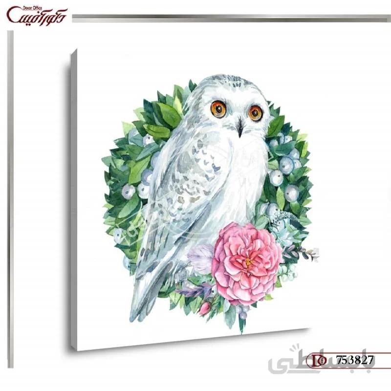 تابلو جغد 3827 ا Owl painting 3827