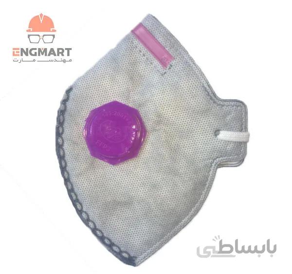 ماسک تنفسی سوپاپ دار کربن اکتیو ترمه FFP3 مدل 3711 ( بسته 20 عددی )