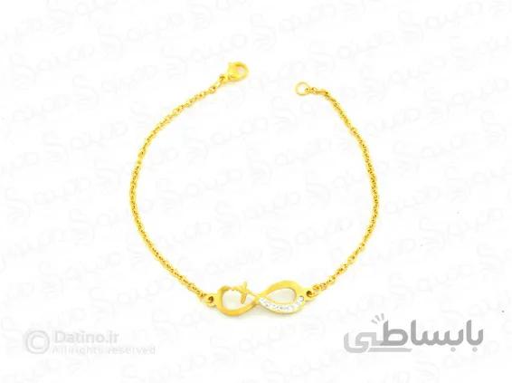 دستبند زنانه طرح بینهایت ضربان قلب نگین دار jewellery-10058