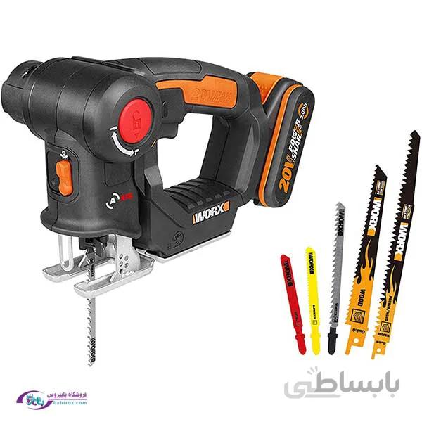 اره عمود بر شارژی ورکس مدل WX550 ا Worx 20V Powershare Axis multi-purpose saw – WX550