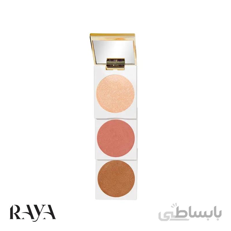 پالت سه کاره رژگونه و برنزر و هایلایتر تارت مدل آتوریتی آمازونیان کلی رنگ گلد ا Tarte Blush Authority Amazonian Clay Cheek Wardrobe Gold