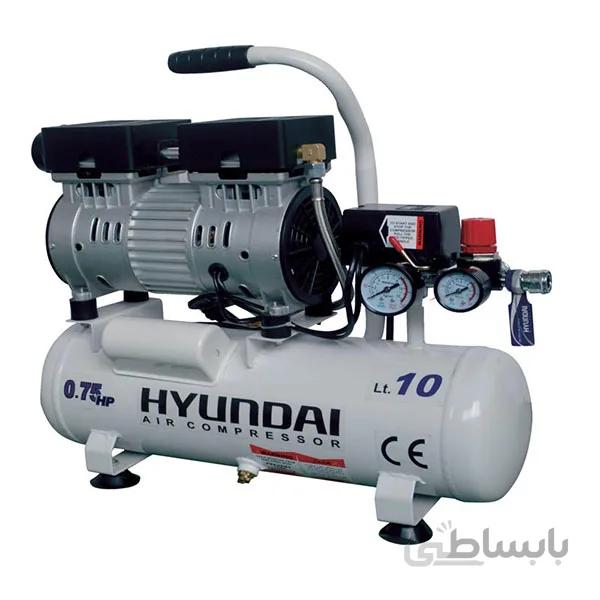 پمپ باد سایلنت هیوندای مدل 1075AC ا Hyundai 1075AC 10 liter silent compressor